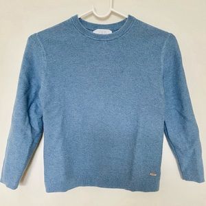 ZARA BOY BLUE KNIT SWEATER ROUND NECK LONG SLEEVES size 7.